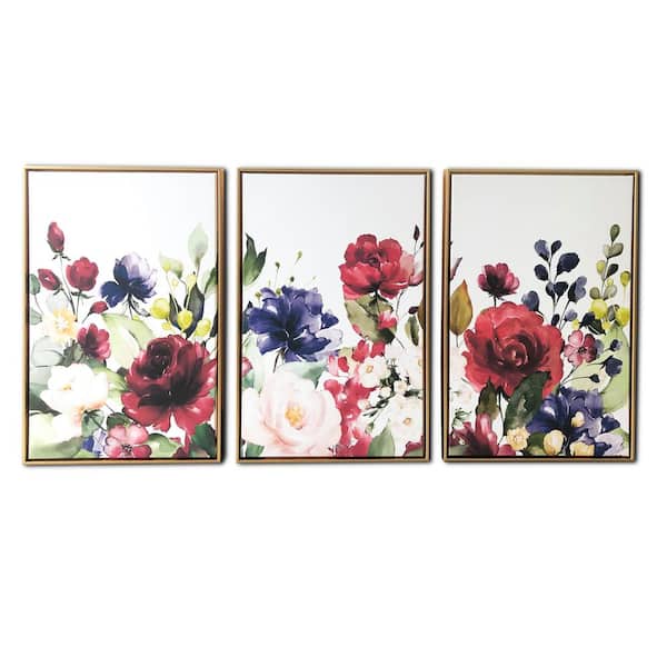 2x White Rose Flower Wall Art Pictures Canvas Painting Prints Artwork Decor 