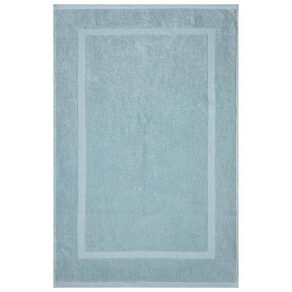 Unbranded Newport Robin Blue 20 in. x 34 in. Egyptian Cotton Bath Mat