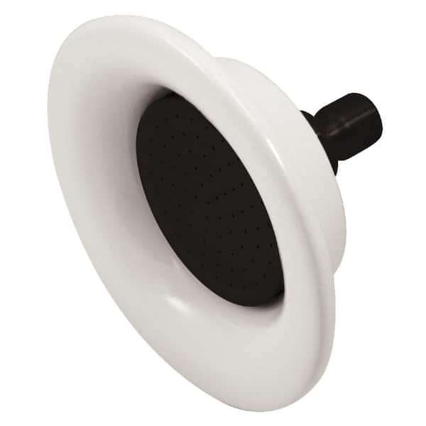 1-Spray 6.3 in. Single Wall Mount Fixed Rain Shower Head in Oil Rubbed Bronze