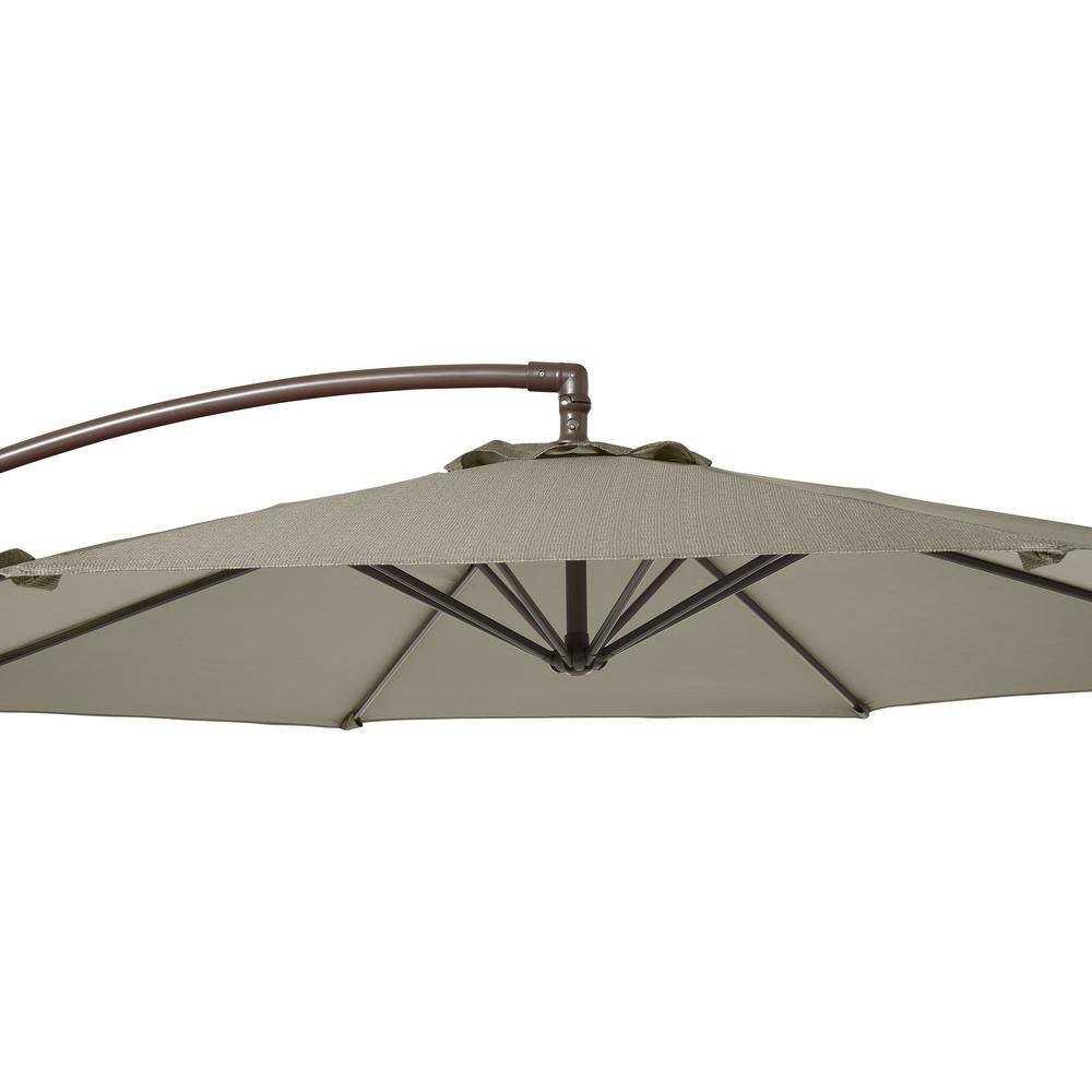 Moon Rock 10-Foot Cantilever Patio Umbrella with Gray Canopy