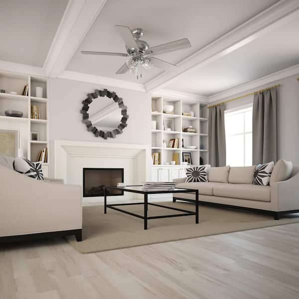 Hunter Rosner 52 in. Indoor Brushed Nickel Ceiling Fan with Light