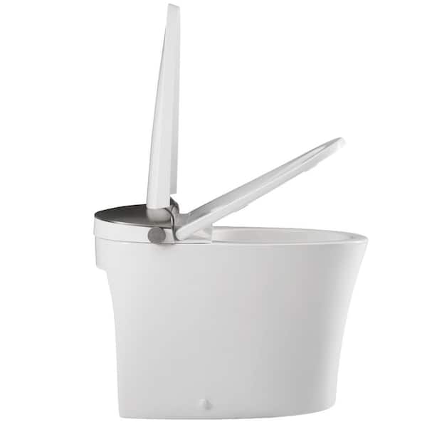 Elongated Smart Bidet Toilet 1.1/1.6 GPF in White with Heated ADA Seat, Warm Water Wash, Dryer and Night Light