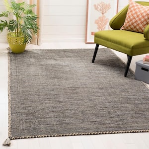 Montauk Beige/Black Doormat 3 ft. x 5 ft. Border Area Rug