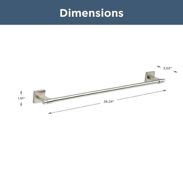 Franklin Brass Maxted 24-in Double Satin Nickel Wall Mount Double Towel Bar Franklin Brass Maxted 24-in Double Satin Nickel Wall Mount Double Towel Bar
