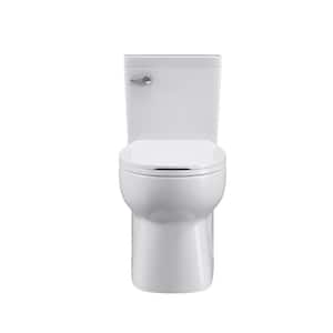 1-Piece 1.27 GPF Single Flush Elongated Standard Toilet in White with Comfortable Seat Height, Soft Close Seat Cover