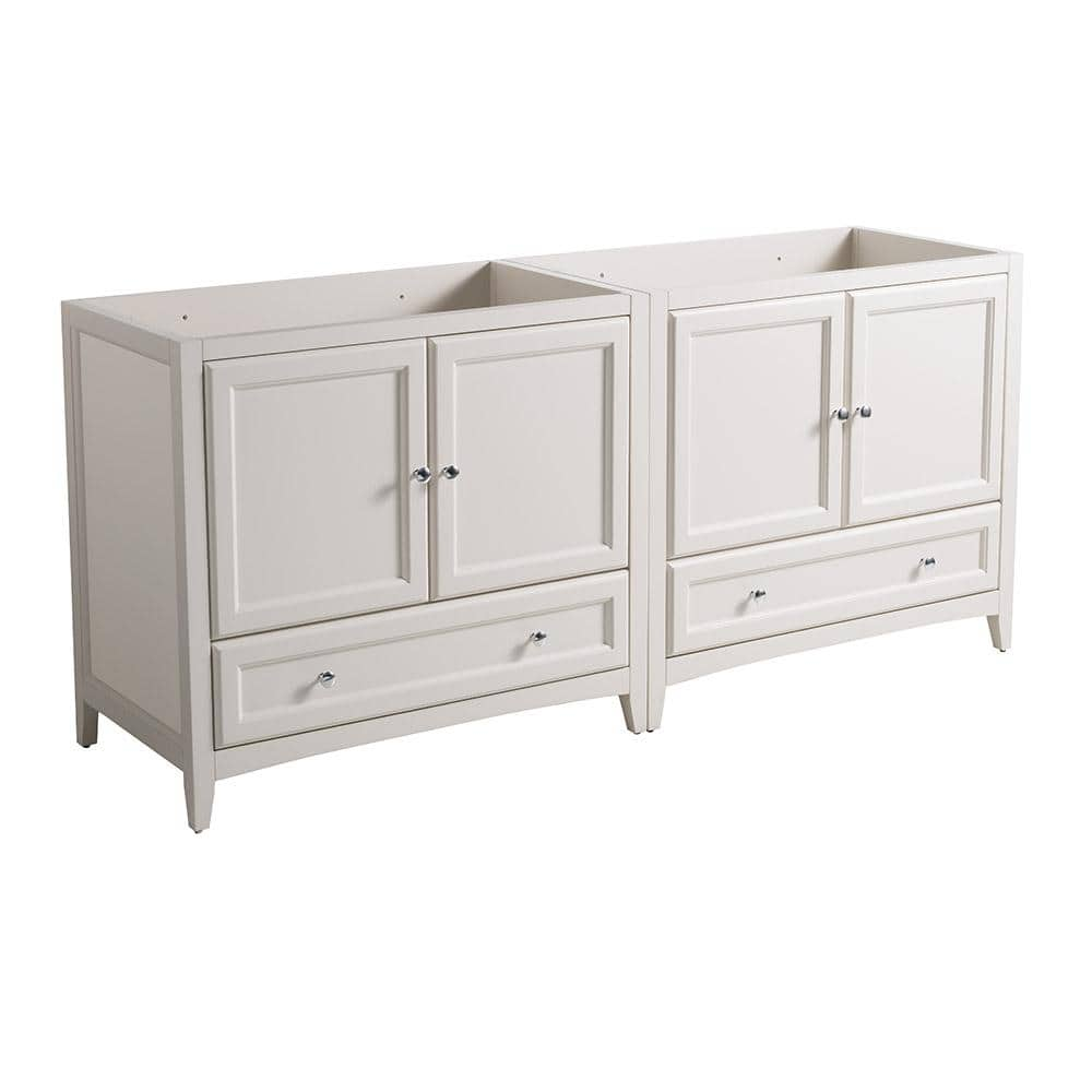 Fresca Oxford 7050 In Traditional Double Bathroom Vanity Cabinet In Antique White Fcb20 3636aw The Home Depot