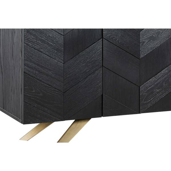 LABI FURNITURE WIKI SIDEBOARD 4 DOORS, CARCASS: BLACK MAT, FRONTS