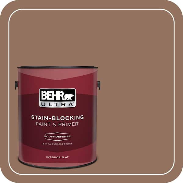BEHR ULTRA 1 gal. #BXC-84 Corral Brown Extra Durable Flat Interior Paint & Primer