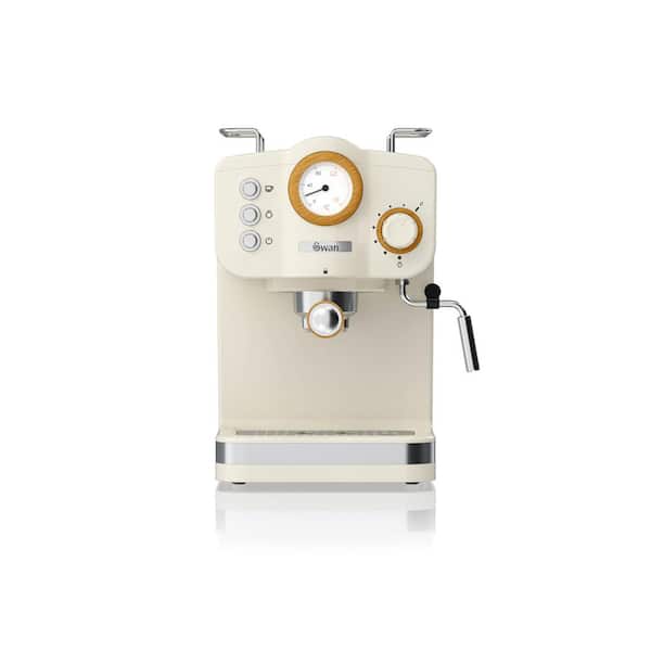 Salton Nordic Pump 2- Cup White Espresso Machine