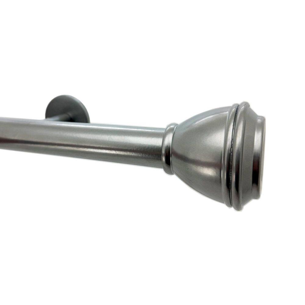 Tekno Pro 60 in. Non Adjustable 1.125 in. Diameter Decorative Traverse Curtain Rod with Blaze Finial in Silver price history on PriceWatchPro