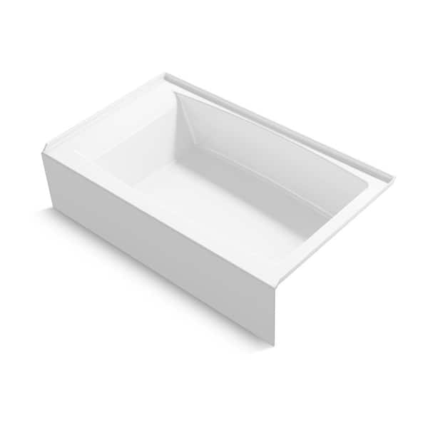 Elmbrook 60 in. x 36 in. Soaking Bathtub with Right-Hand Drain in White