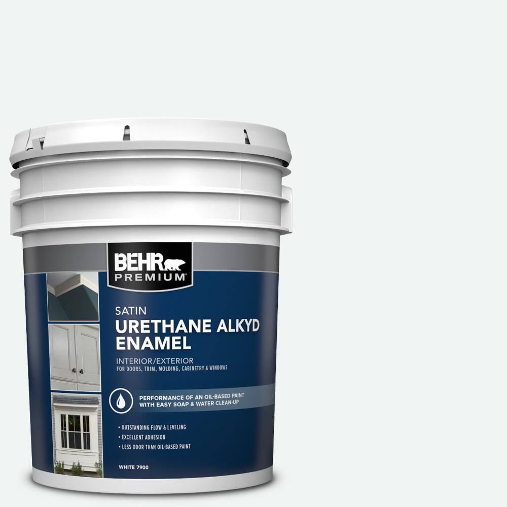 BEHR PREMIUM 5 gal. BLW09 Bakery Box Urethane Alkyd Satin Enamel