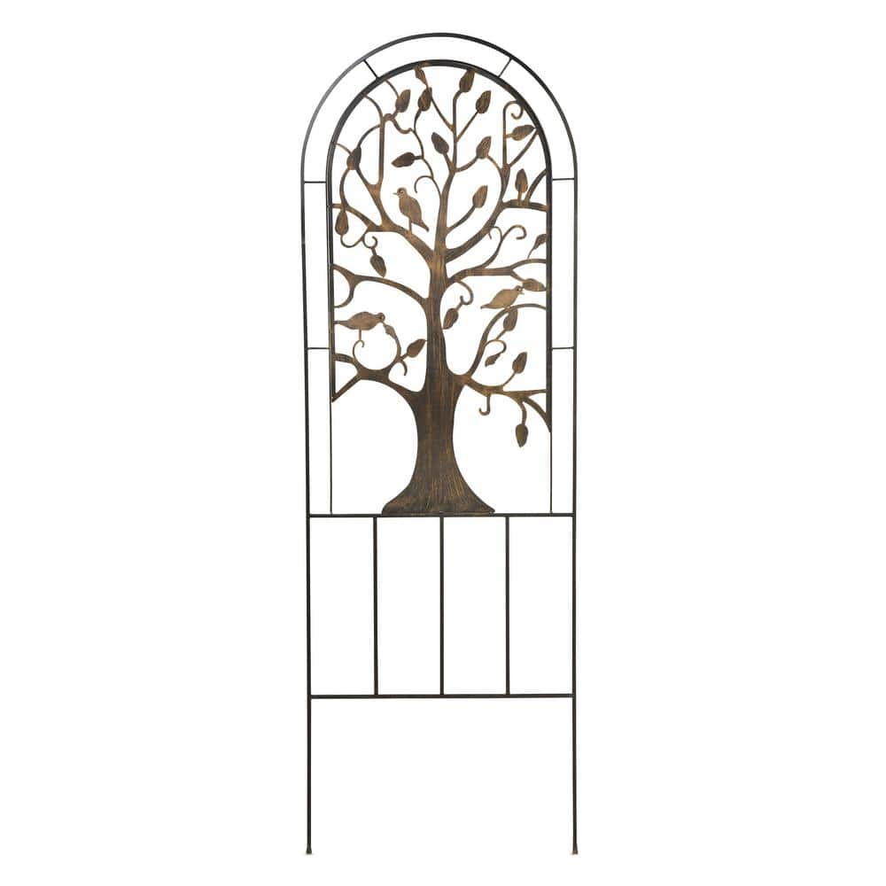 72 in. Metal Arched Garden Trellis with Tree of Life Design - Antique Copper price history on PriceWatchPro