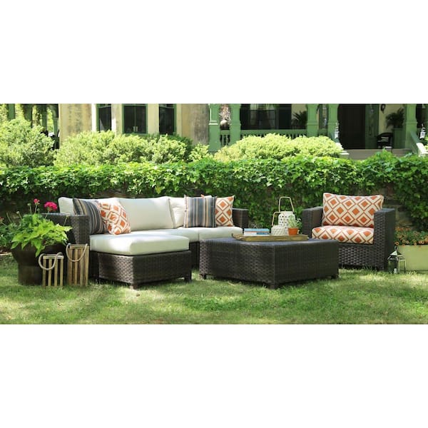 AE Outdoor Biscayne 4-Piece Patio Deep Seating Set with Sunbrella Biscayne Cushions