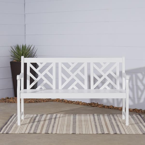 White wooden garden bench new arrivals