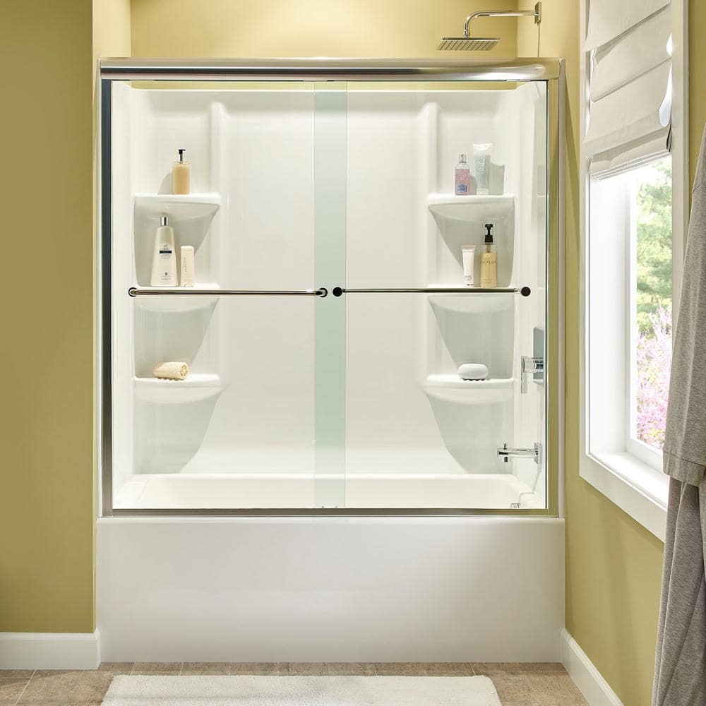 Studio 60'' White Acrylic Alcove Soaking Bathtub