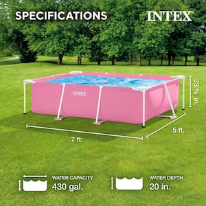 86 in. x 23 in. Rectangular 23 in. Metal Frame Pool