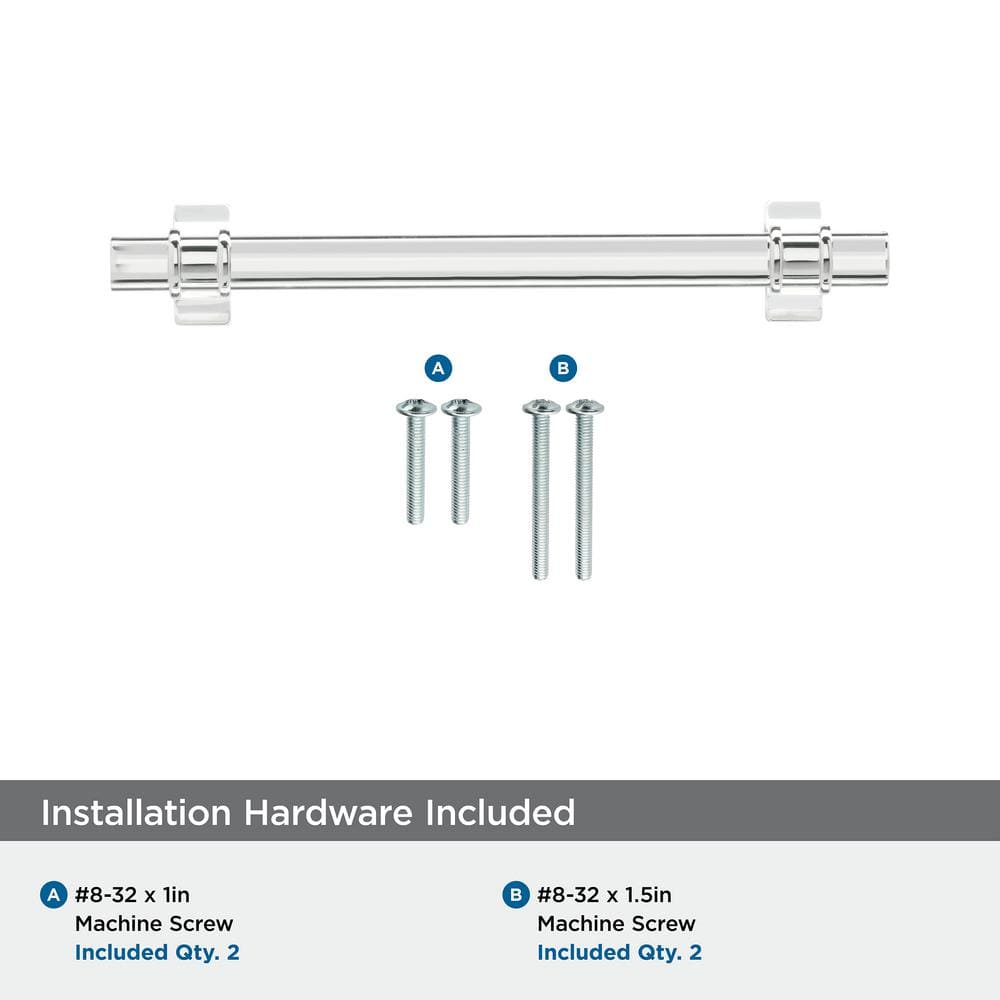 Polished Chrome 5-1/16" Modern Industrial Cabinet Pull
