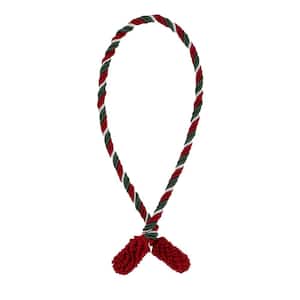 20 in. Artificial Red, White and Green Decorative Garland Twist Ties (6-Pack)