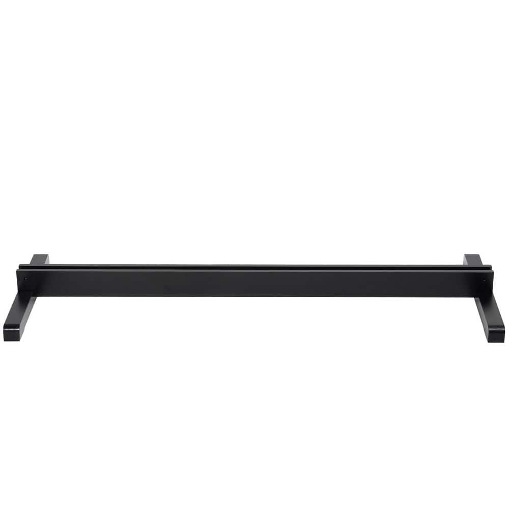 Black Stained Wood 3-Panel Room Divider Stand