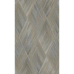 Gold, Black Playful Textured Geometric Printed Non-Woven Paper Nonpasted Textured Wallpaper 57 Sq. Ft.