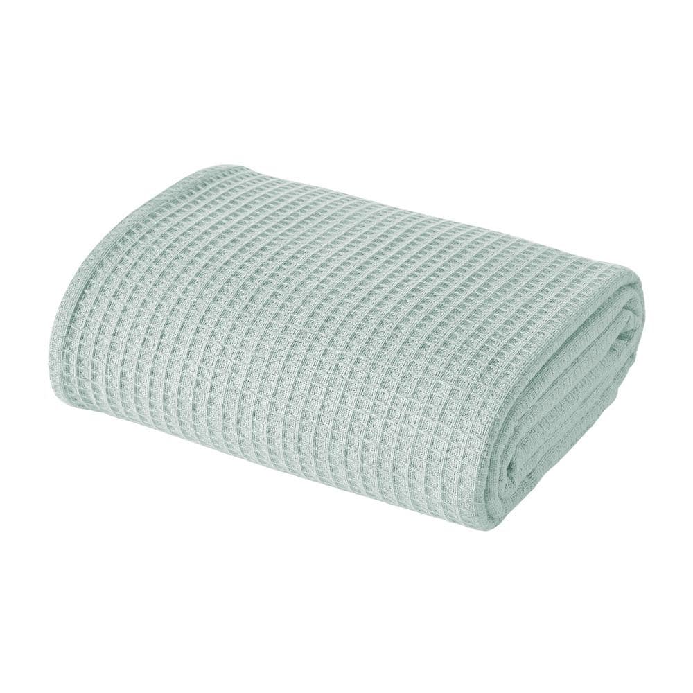 Modern Threads 100% Cotton Waffle Thermal Blankets Pale Blue Twin