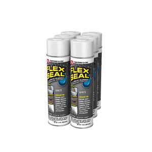 14 oz. White Aerosol Liquid Rubber Sealant Coating Spray Paint (6-Case)