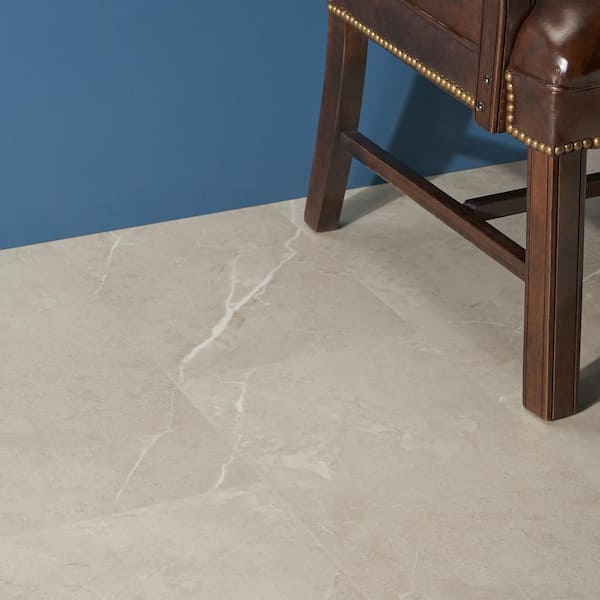 Cippia Marble Beige 28 MIL x 12 in. W x 24 in. L Click Lock Waterproof Luxury Vinyl Plank Flooring (23.45 sq. ft./Case)