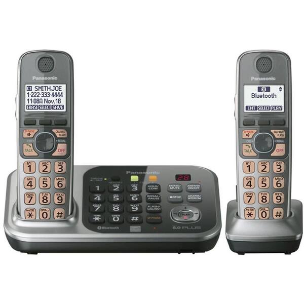 Panasonic DECT 6.0+ Cordless Phone with Digital Answering System and 2 Handsets -DISCONTINUED