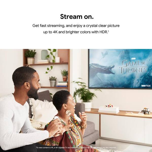 Google Chromecast with Google TV - Streaming Entertainment in 4K HDR - Sky  GA01923-US - The Home Depot