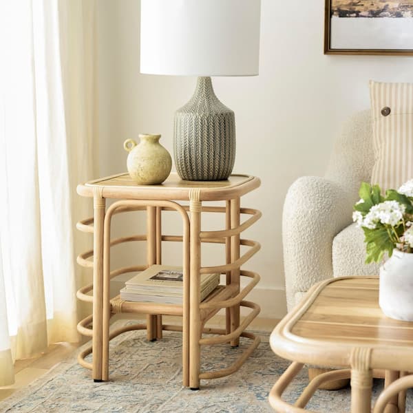 Maestro 18.9 in. Natural Wood End Table