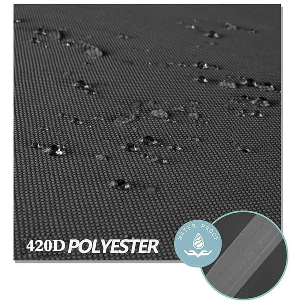 Black Waterproof Polyester Square Fire Pit Cover, 36" x 36" x 20"