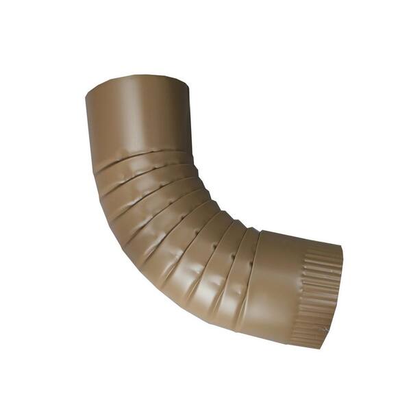 Spectra Pro Select 4 in. Round Cocoa Brown Aluminum Downpipe Elbow