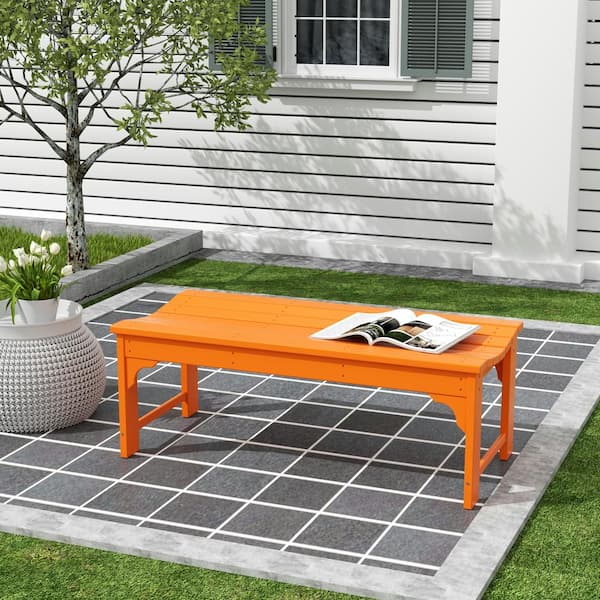 WESTIN OUTDOOR Parkside Orange Outdoor All-Weather Backless Bench
