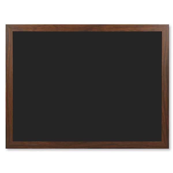 Unbranded Large Magnetic Chalkboard for Wall 24 x 36 Inch Rustic Blackboard Hanging Menu Board with Markers Magnets Brown