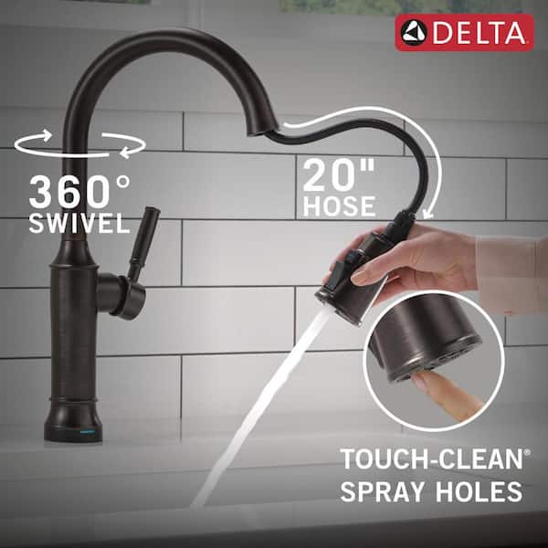 Delta Cassidy Touch2O Venetian Bronze 1-Handle Deck-Mount Pull-Down Touch Kitchen Faucet Delta Cassidy Touch2O Venetian Bronze 1-Handle Deck-Mount Pull-Down Touch Kitchen Faucet