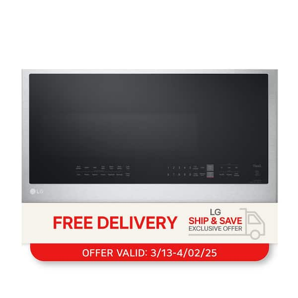 Smart 30 in. W 2 cu. ft. Over the Range Microwave with EasyClean 1,050-Watt in PrintProof Stainless Steel