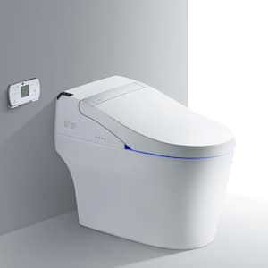 Venezia Intelligent 1.28 GPF Elongated Toilet in White with ADA Height, Auto Flush, Auto Open and Auto Close
