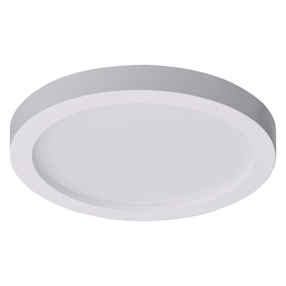 7 in. Low Profile Round 16-Watt Integrated LED Flush Mount J-Box or Recessed Compatible 3000K CCT 900 Lumen, 6-Pack price history on PriceWatchPro