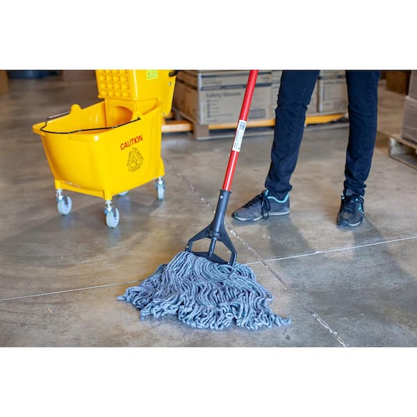2x Cotton Floor Mop Heads Handle Blue Replacement Heavy Duty