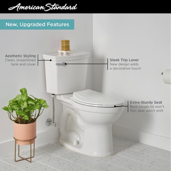 American Standard Champion Tall Height 2 Piece High Efficiency 1 28 Gpf Single Flush Elongated Toilet In White Seat Included 747aa107sc 020 - How To Remove American Standard Toilet Seat For Cleaning