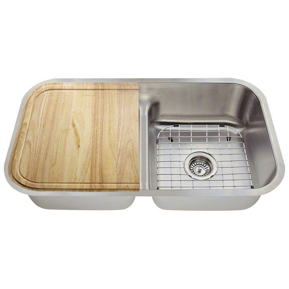 Polaris Sinks Undermount Stainless Steel 33 In Double Bowl Kitchen