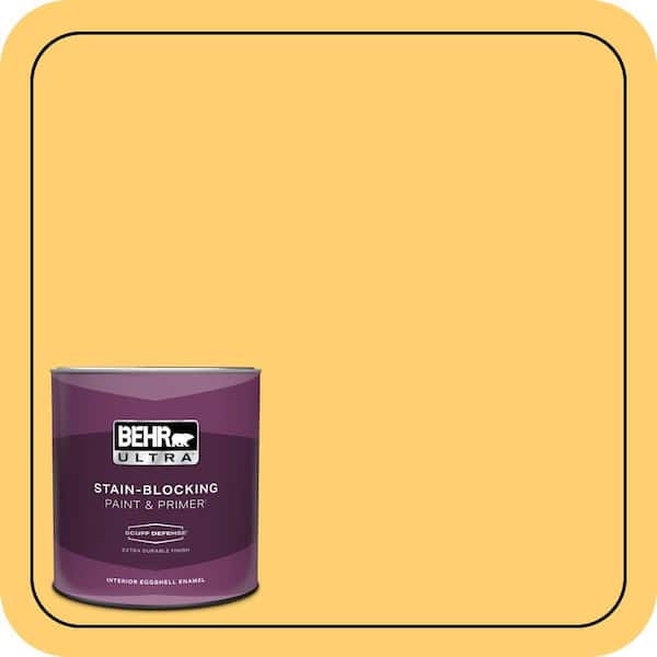 BEHR ULTRA 1 qt. #320B-6 Mellow Yellow Extra Durable Eggshell Enamel Interior Paint & Primer