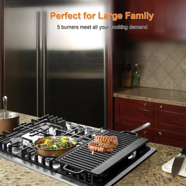 Amzgachfktch 30 in. 5-Burners 304-Stainless Steel Recessed Gas