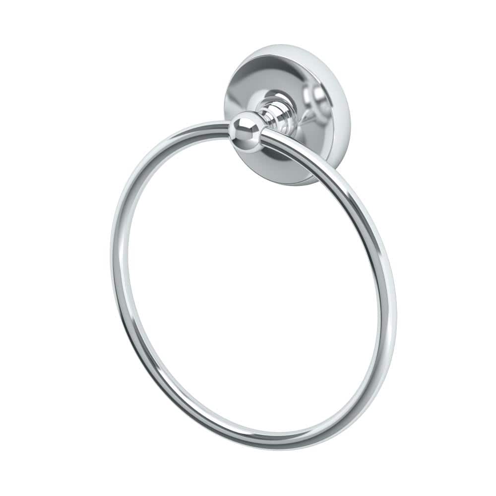 Gatco 5053 Designer II Towel Ring – Brushed Brass, Wall Mounted – 6.5” Hand/ Face Towel Ring – Solid Brass Construction – Modern Farmhouse Style – Lifetime Warranty