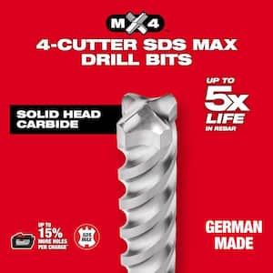 3/8 in. x 12 in. 4-Cutter SDS-PLUS Carbide Drill Bit