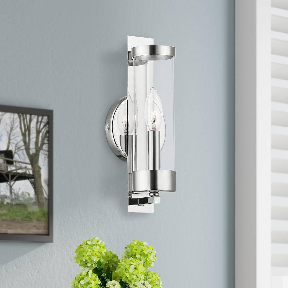 Castleton Polished Chrome 1-Light ADA Compliant Wall Sconce with Clear Glass