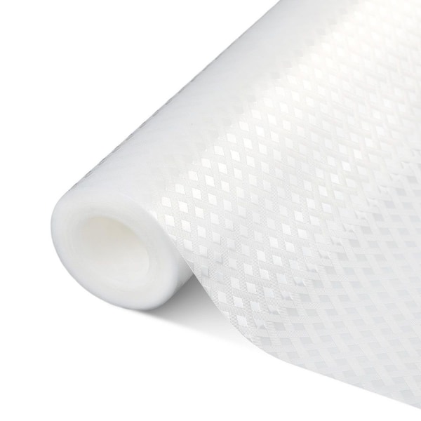 Woven Clear Non-Adhesive Vinyl Drawer and Shelf Liner, Surface Protection Drawers, Shelves More (17.7 in. x 19.68 ft.)