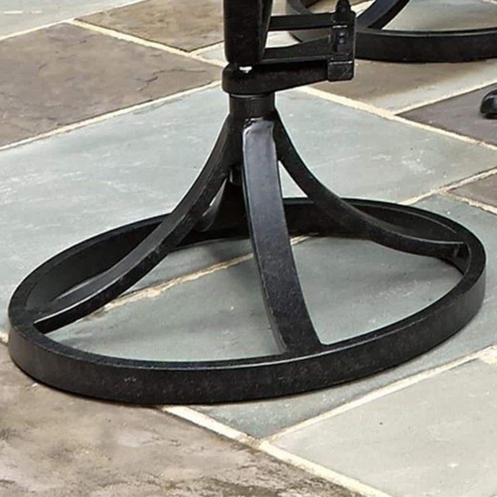 Charleston Swivel Rocking Chair in Charcoal Cast Aluminum