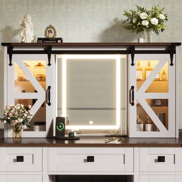 dressing table beige Makeup Vanity Set with Light Mirror and Charging Station, with Sliding Barn Door JJ-N704P328548A Off Shoulder Wedding Dress, SAVE20 skincare collections and hair Option:2PK | Size : 9 mm Diameter x 6